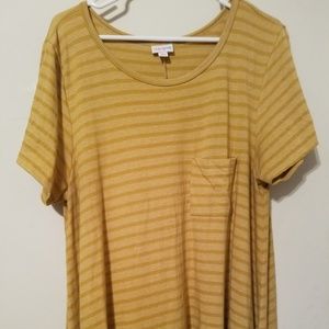 LuLaRoe Carly - XL/1X - Mustard yellow stripes